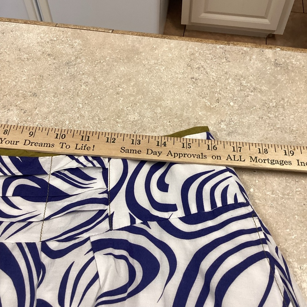 CAbi SZ 12 pleated lined swing style skirt pockets cotton blend drop waistband - Picture 10 of 11